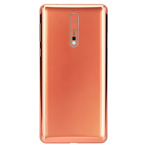 Для Nokia 8 задняя крышка корпуса+ боковые клавиши+ камера Стекло объектив для Nokia 8 крышка батареи Замена запасных частей - Цвет: Orange