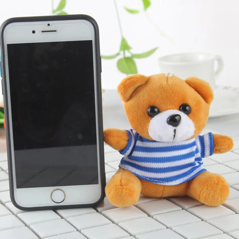 Плюшевая игрушка медведь рюкзак висячая полосатая рубашка плюшевый мультяшный