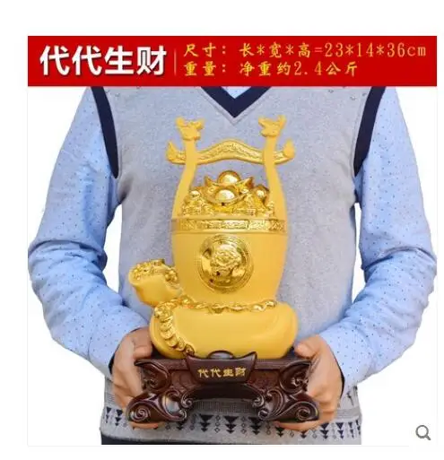 Золотой слиток для корнуопии офисное украшение домашнего питомца фэн-шуй