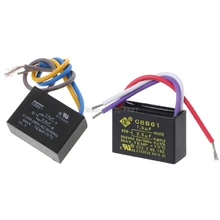 Черный CBB61 1,5 мкФ+ 2,5 мкФ 3 провода AC 250V 50/60Hz конденсатор с алюминиевой крышкой для потолочного вентилятора