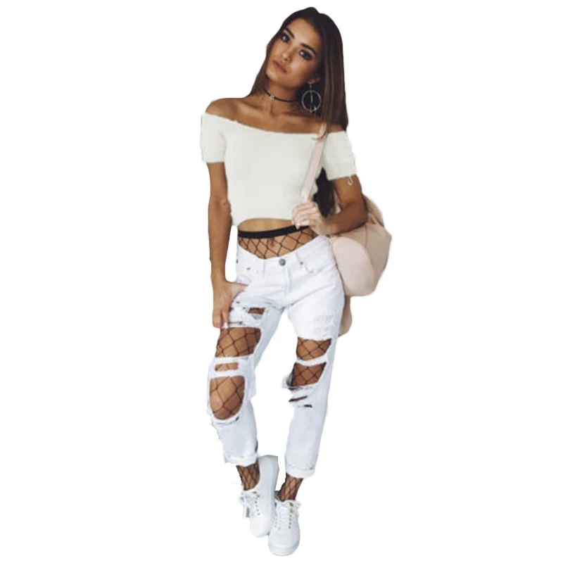 Новинка 2017 Женский вязаный свитер с открытыми плечами и коротким рукавом