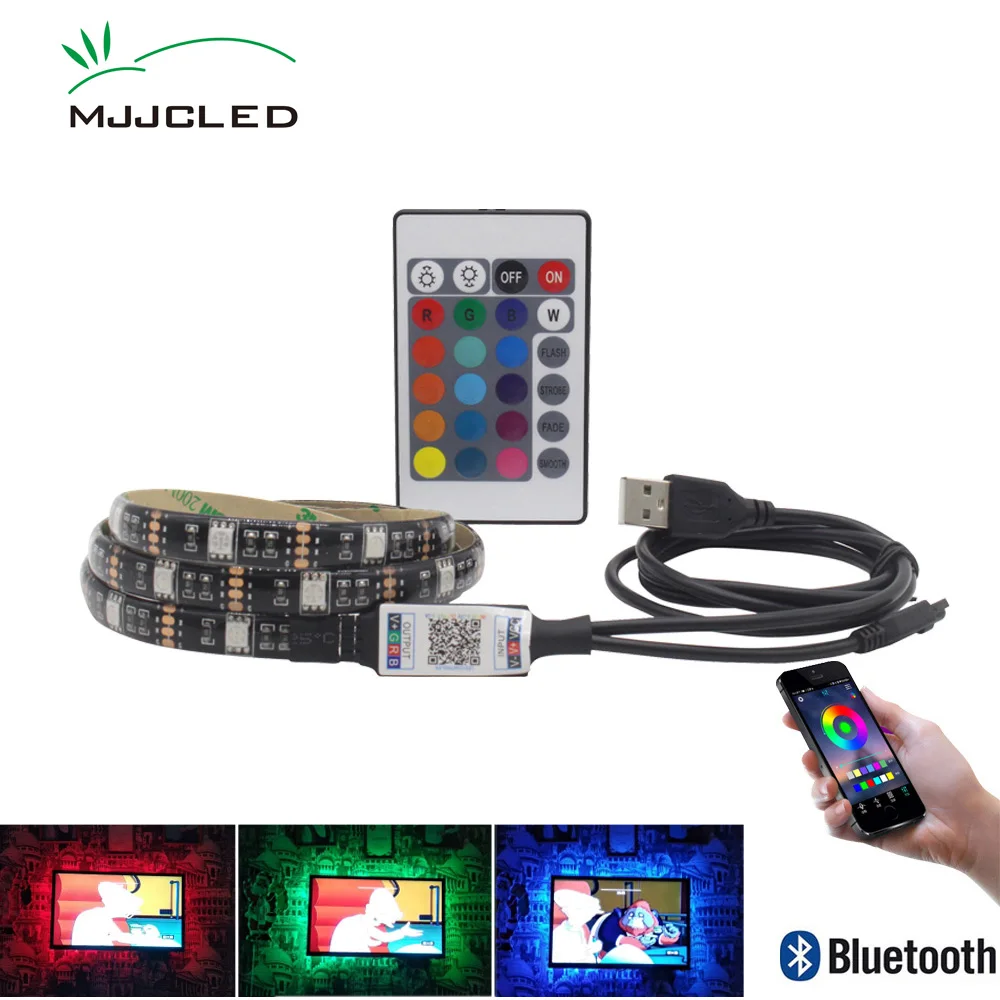 Светодиодные ленты светильник USB 5V Bluetooth с 24 мя клавишами Тира RGB