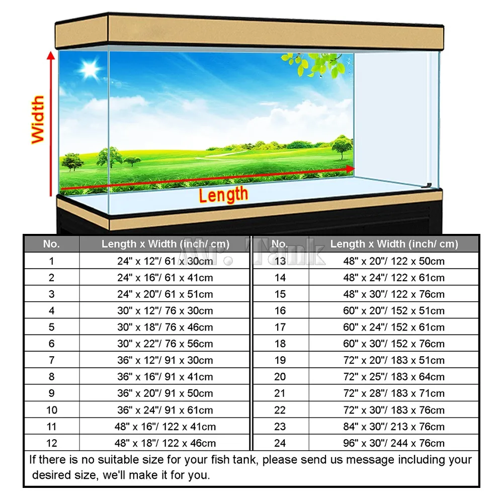 Большие аквариумные фоновые плакаты на заказ самоклеящиеся высокой четкости