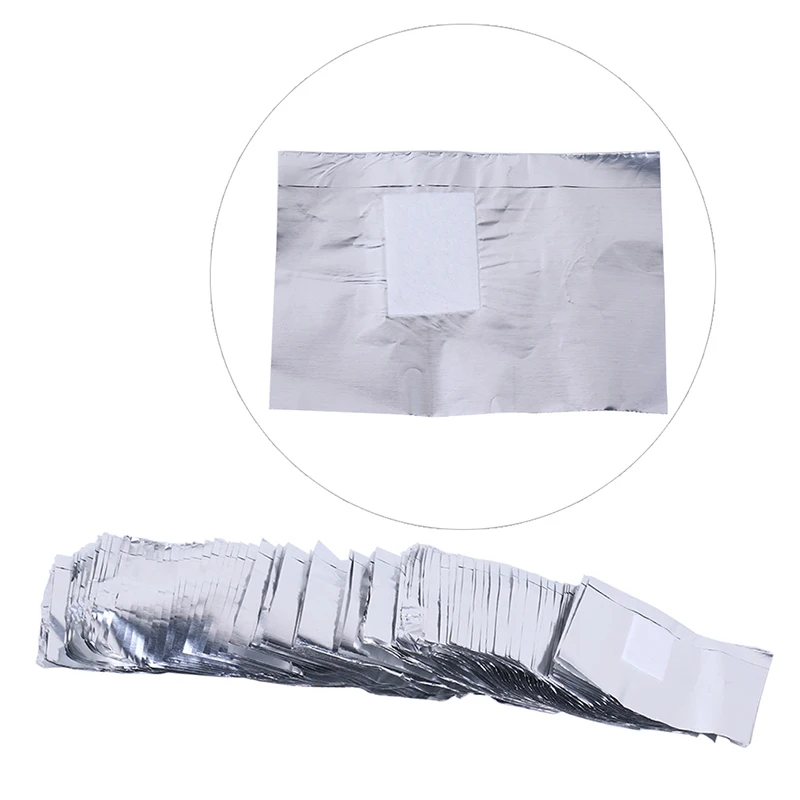 HNM 100 шт./лот алюминиевая фольга для дизайна ногтей отмачиваемый акриловый