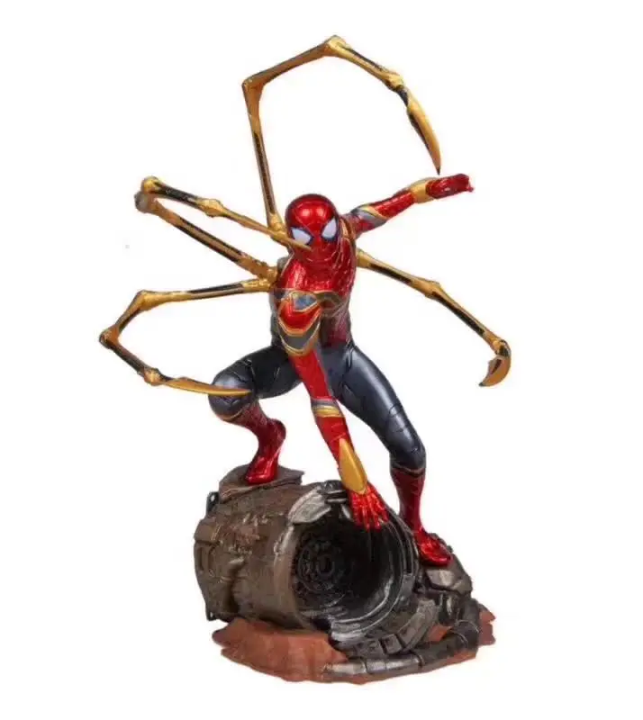 Горячие игрушки Marvel Мстители супер герой Человек паук Фигурки ПВХ человек паук фигурка Коллекционная модель игрушки 25 см