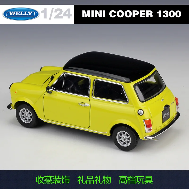 6 шт./лот WELLY 1/24 масштабная модель автомобиля игрушки MINI COOPER 1300 литая металлическая модель автомобиля игрушка