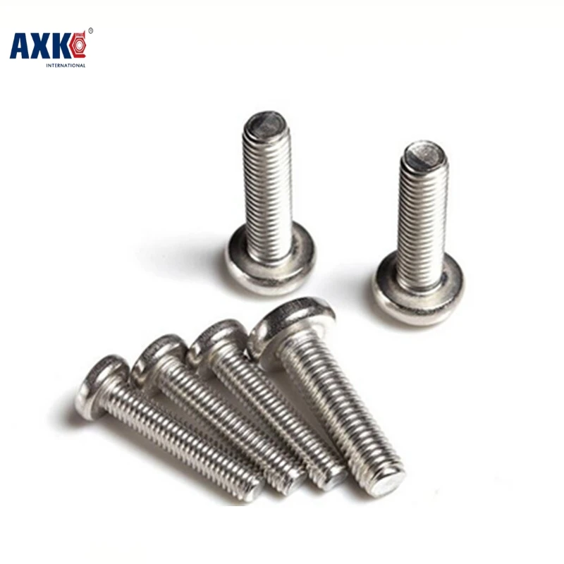 Parafuso реальные 2019 Axk 50 шт в наборе M1.6/m2/m2.5/m3/m4 Din7985 Gb818 Нержавеющая сталь