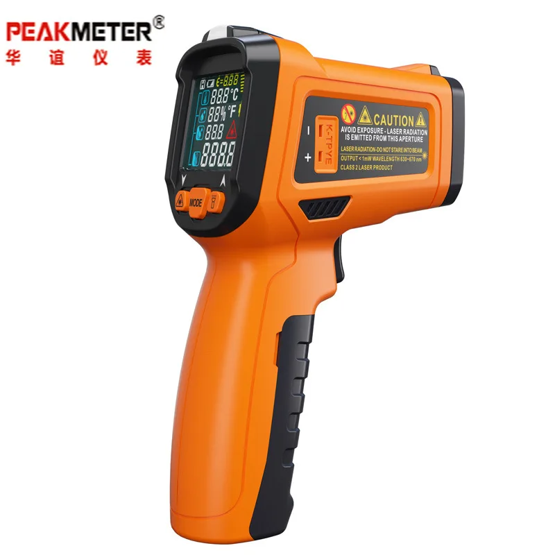 Фото Портативный инфракрасный термометр PEAKMETER PM6530D с ЖК-дисплеем -50 ~ 800 влажностью и Портативный инфракрасный термометр PEAKMETER PM6530D с ЖК-дисплеем -50 ~ 800 влажностью и