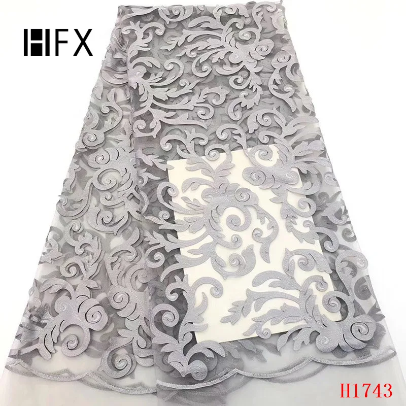 

YF HZGJMY Nigerian Lace Fabrics High Quality French Lace 2019 Black Evening Dress Embroidered Net Lace Tulle Fabric A1743