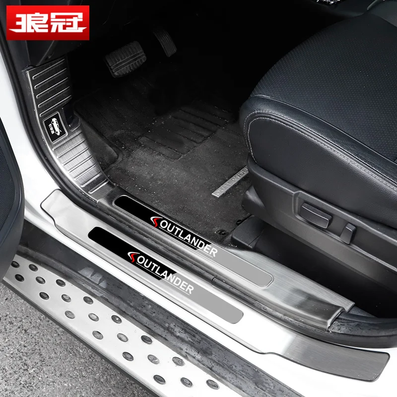 Защитная накладка на задний бампер для Mitsubishi Outlander 2013 2019 Накладка порог багажника