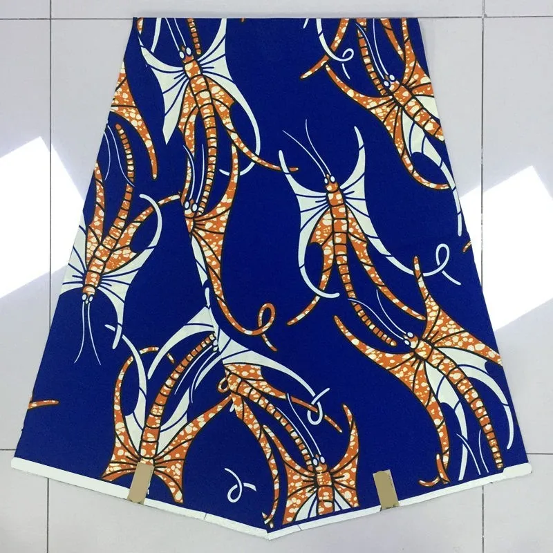 Royal Blue Veritable Wax african nigerian ankara wax printed cotton fabric 100% Cotton guarantee real SP004 | Дом и сад