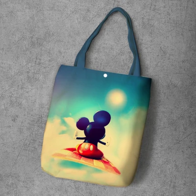 16 Сумка для подгузников disney, вместительная, с рисунком Микки Мауса, холщовая сумка-шоппер, сумка для покупок, сумка на плечо - Цвет: 16