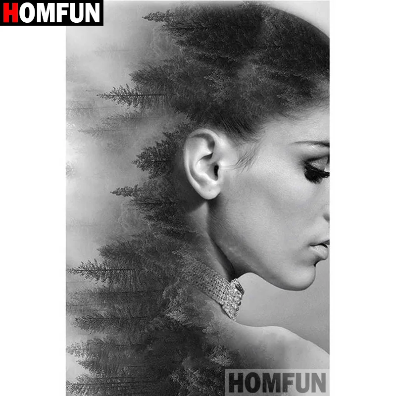 Алмазная живопись HOMFUN Лес красоты алмазная вышивка 5D сделай сам с полными
