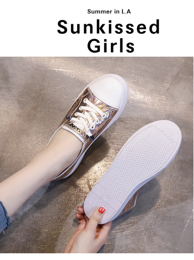 Повседневная обувь; женские модные брендовые кроссовки; цвет золотой; zapatos de mujer; женская обувь из натуральной кожи; chaussures femme; серебристая обувь на плоской подошве