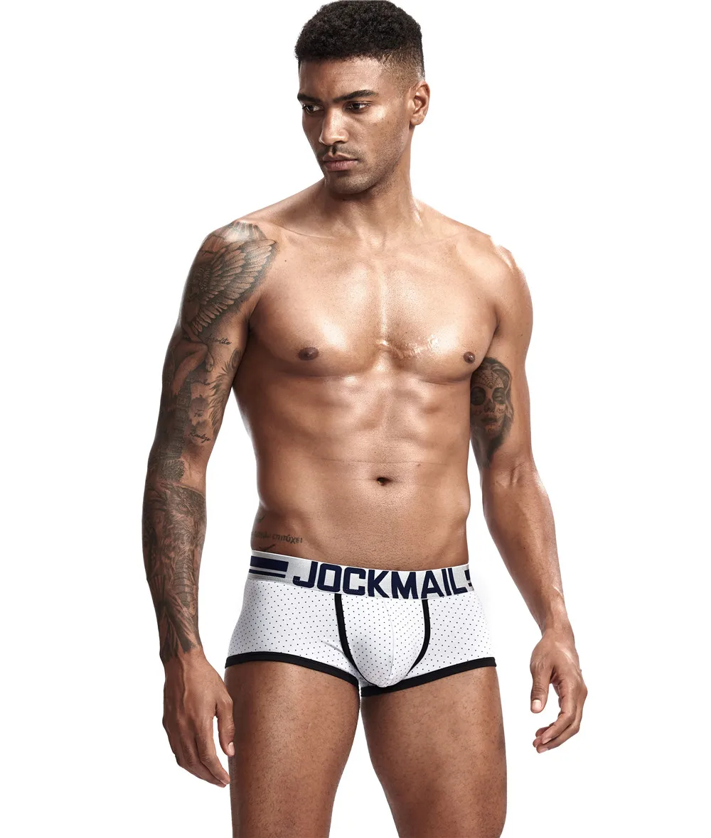 JOCKMAIL, Новое сексуальное нижнее белье для мужчин, милый мультяшный принт, мужские боксеры, удобные трусики, мягкие дышащие мужские трусы