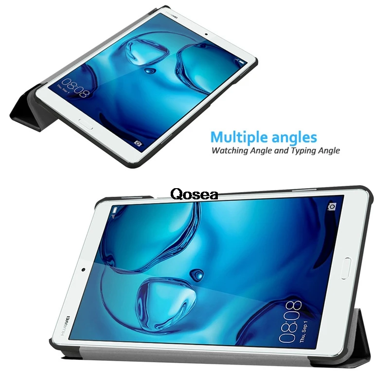 Роскошный чехол для huawei MediaPad M3 Lite 8 0 10 1 из искусственной кожи смарт с подставкой