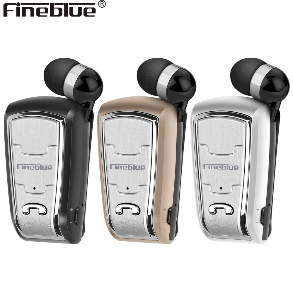 

Fineblue FQ208 Wireless Bluetooth Headphones with MIC Mini Stereo Noise Canceling Clip Retractable Sport Earbud Headset