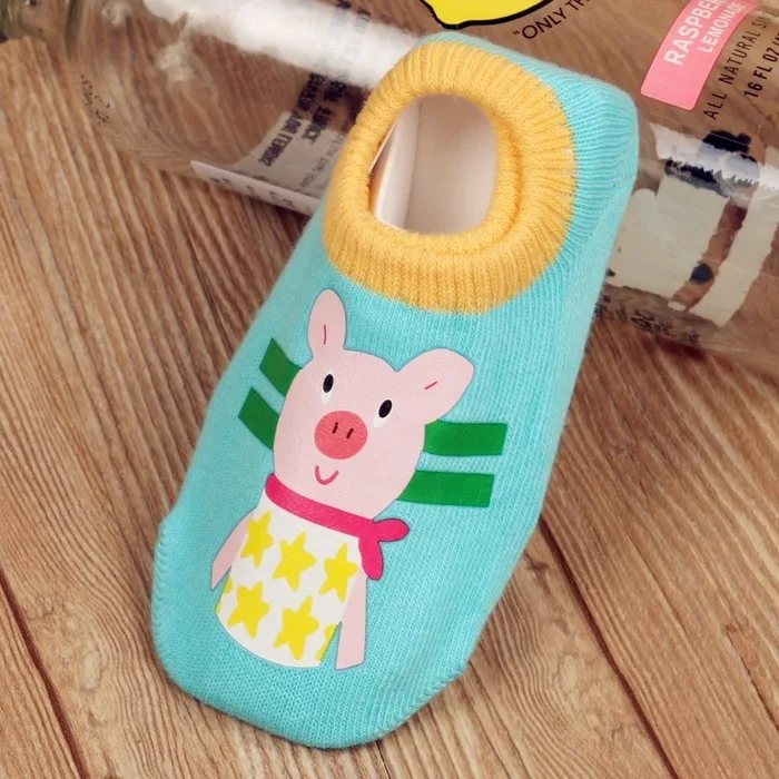 8 Blue Pig Носки для новорожденных на весну, осень и зиму нескользящие носки для маленьких мальчиков с рисунком лягушки, обезьяны, Львов, носки для маленьких девочек от 0 до 4 лет - Цвет: 8 Blue Pig