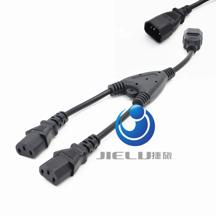 Высококачественный Y разветвитель IEC 320 C14 папа 2 шт. C13 Мама около 0 32 м 1 шт.|iec c14