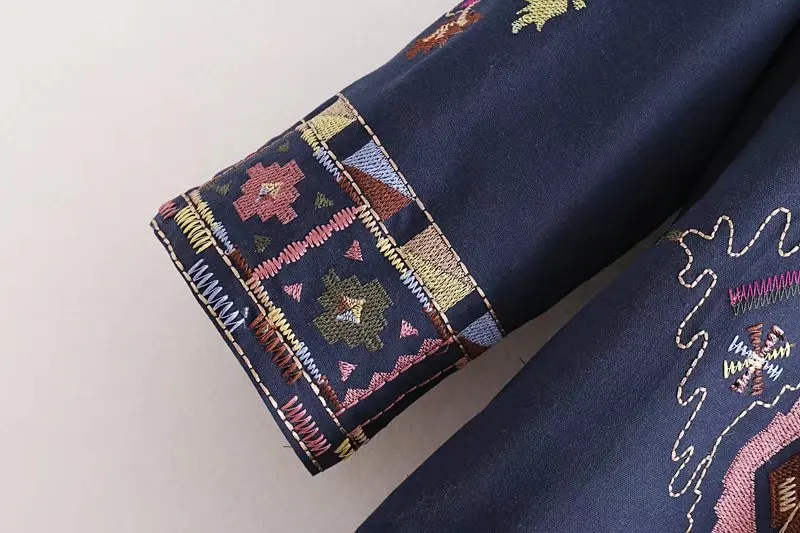 CC/8597OP 2018 Summer Women's Embroidered Long Kimono Cardigan Jacket | Женская одежда
