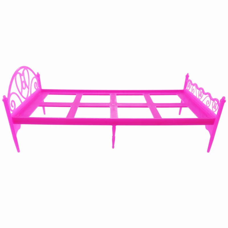 1 упаковка = 3 шт. (розовая кровать + подушка простыня) кукольный игровой домик