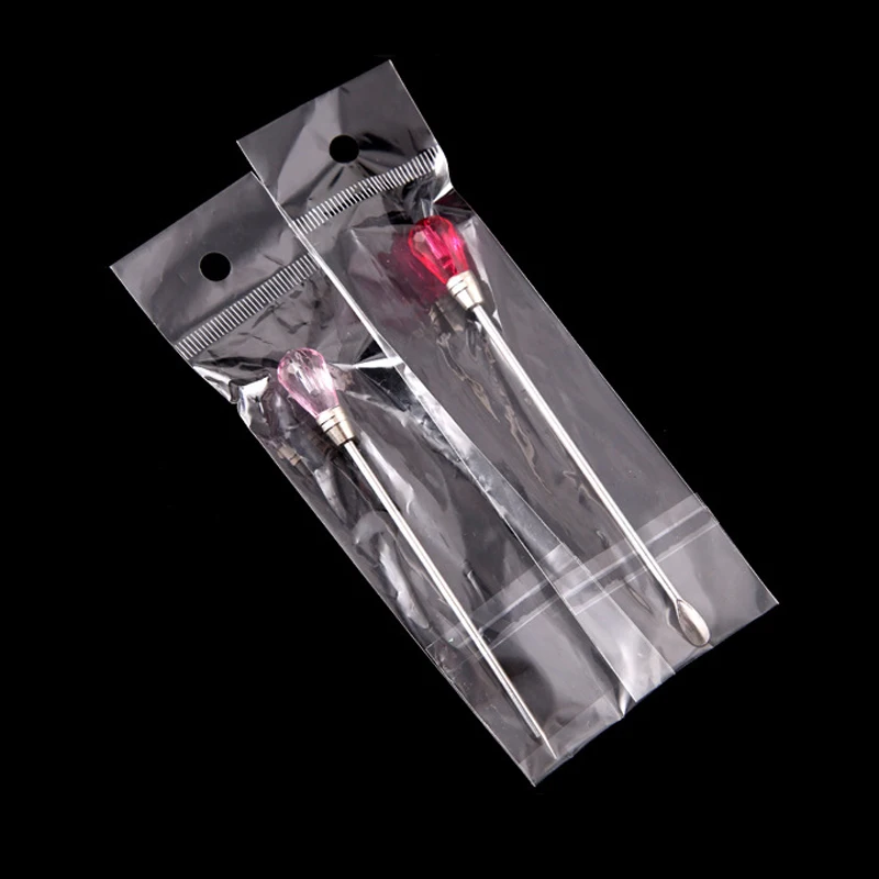 

1 set Colorful Nail Art Stirring Rod Tool Stainless Steel Nail Stick Color Bar Ear Spoon Gel Polish Manicure Tool For Salon