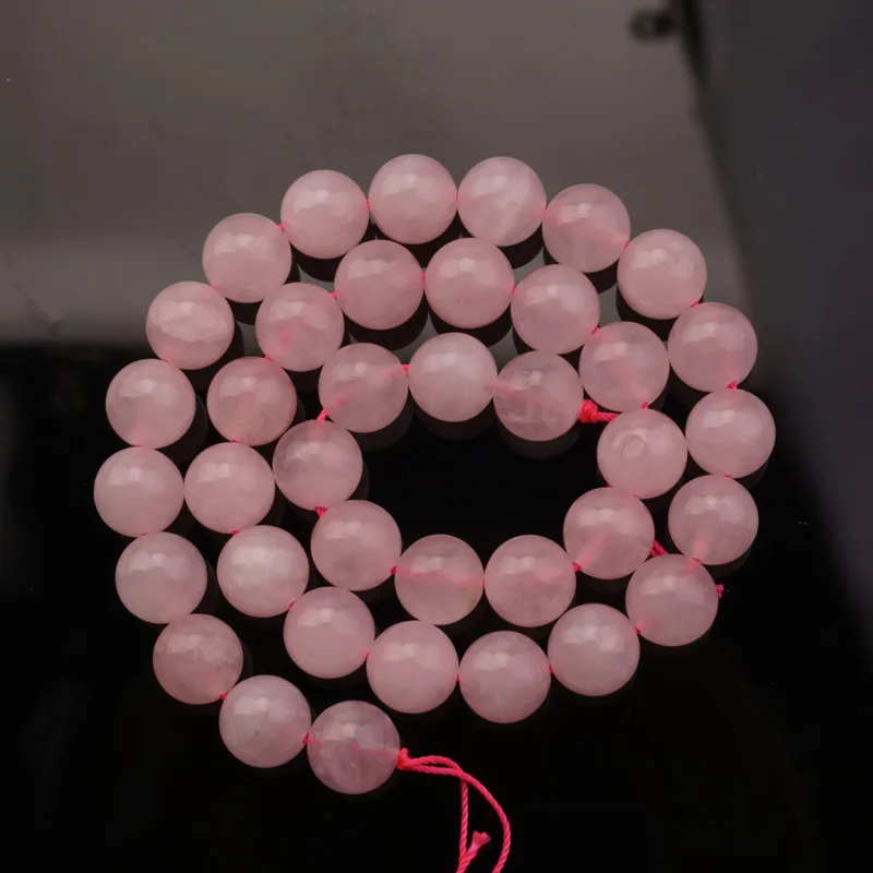 Natural Rose Quartz Stone Round Loose Bead Pink Crystal Semi-precious For Jewelry Making DIY Bracelet Necklace 3mm-12 mm HK065 | Украшения