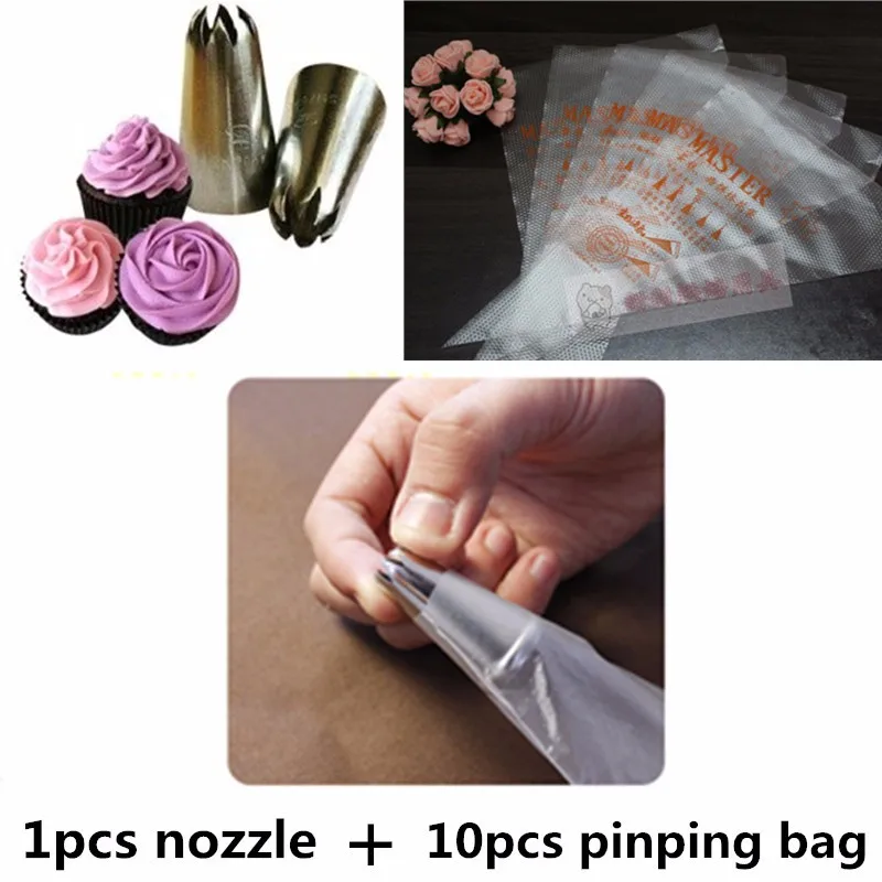 100 шт./лот пищевой пластик одноразовые Кондитерские сумки глазурь сопло помадка