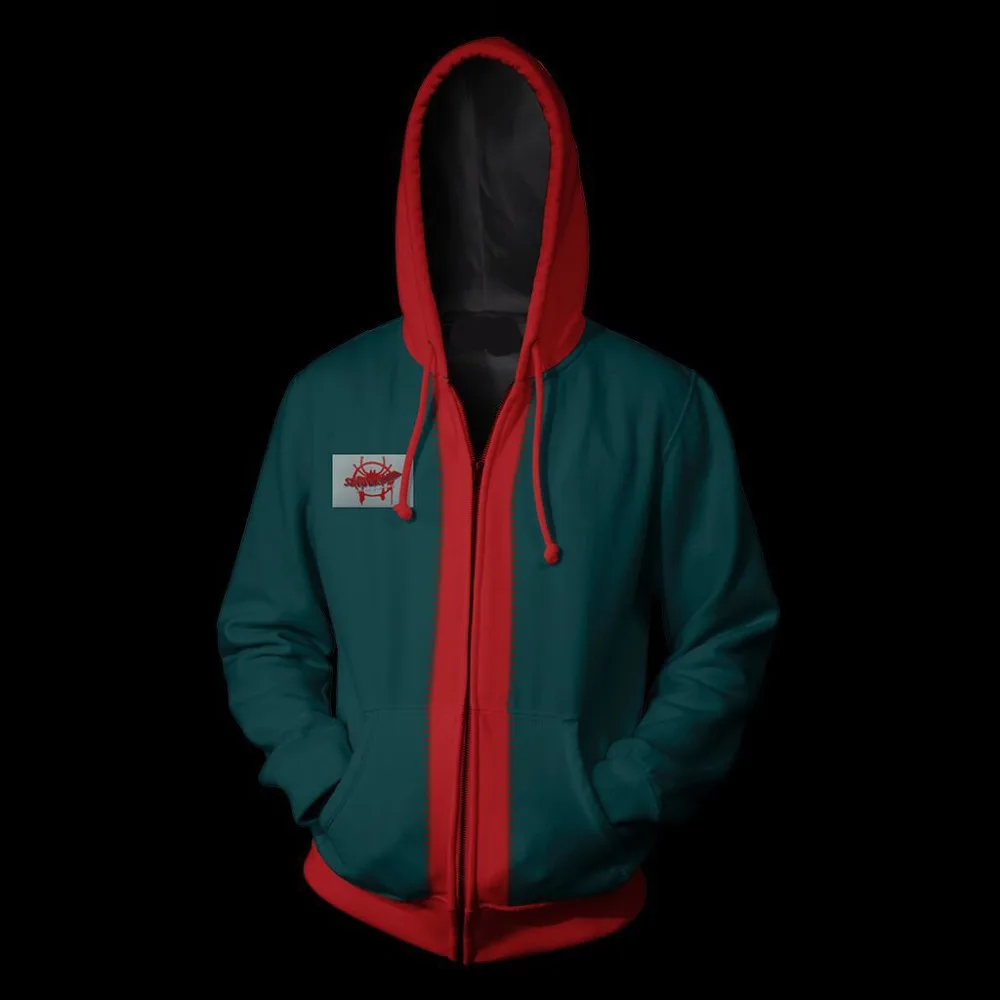 Костюм для косплея пиджак Человек паук с капюшоном на молнии 3D толстовки