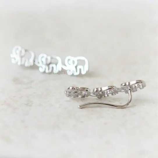 Слитные серьги-гвоздики в виде ромашек форме слона для женщин ювелирные изделия