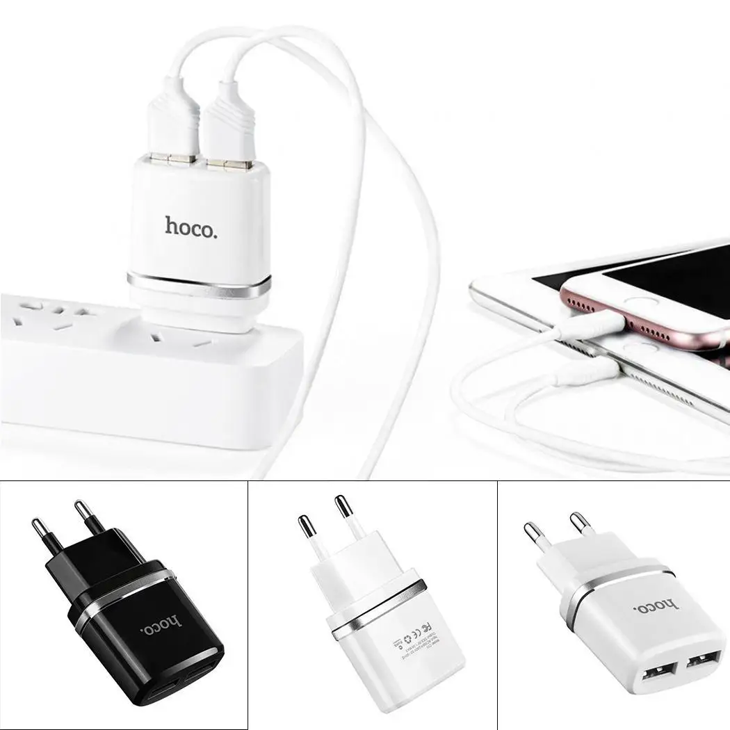 C11/C12 EU зарядное устройство 2.4A двойной USB для e и Android с кабелем|Зарядные устройства