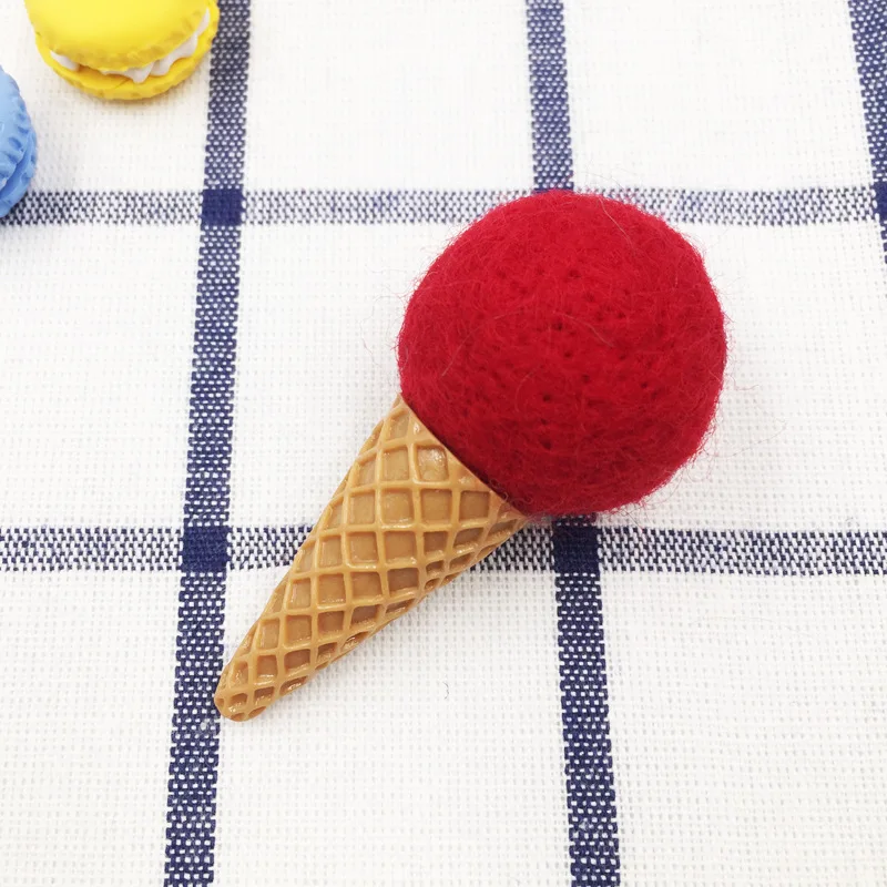 Красочные шерстяные шарики цветы для мороженого самодельные аксессуары волос