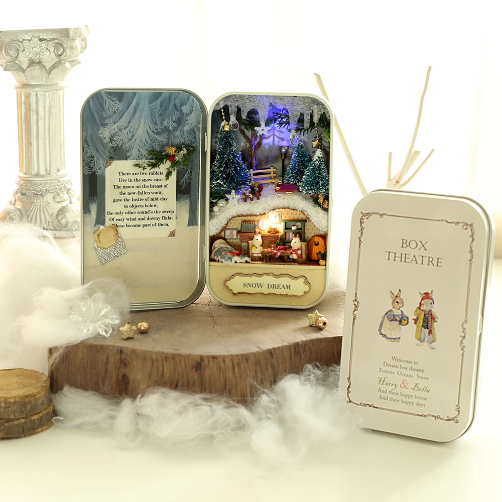 Снежная мечта Кукольный дом DIY кукольный домик миниатюрная деревянная 3D