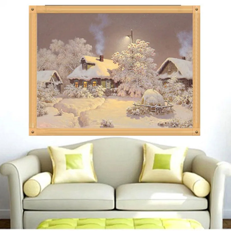 5D Сделай Сам Алмазная картина из смолы квадратное сверло с алмазным пейзажем