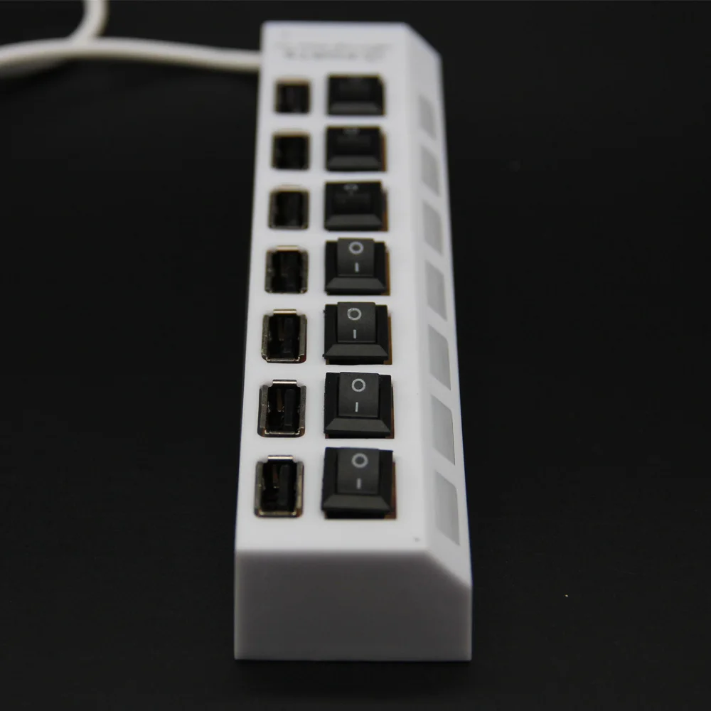 Высокое качество супер скорость 7 портов концентратор USB светодиодный индикатор 5