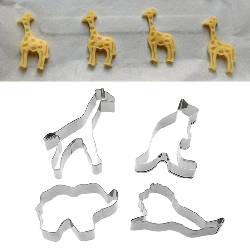 4 шт./компл. искусственная форма для выпечки мыла печенья в виде животного