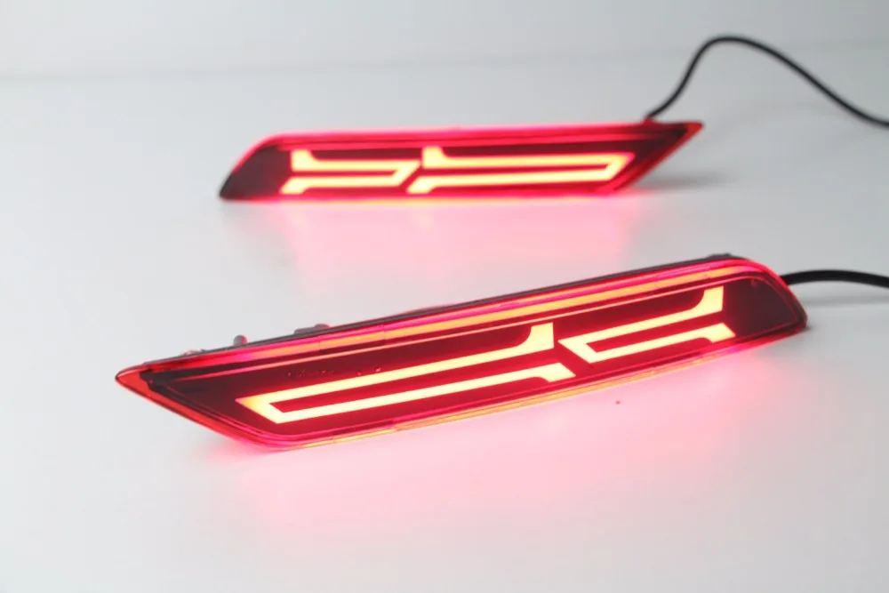 Автомобиль мигает 2 шт светодиодный DRL задний бампер фонарь противотуманная фара