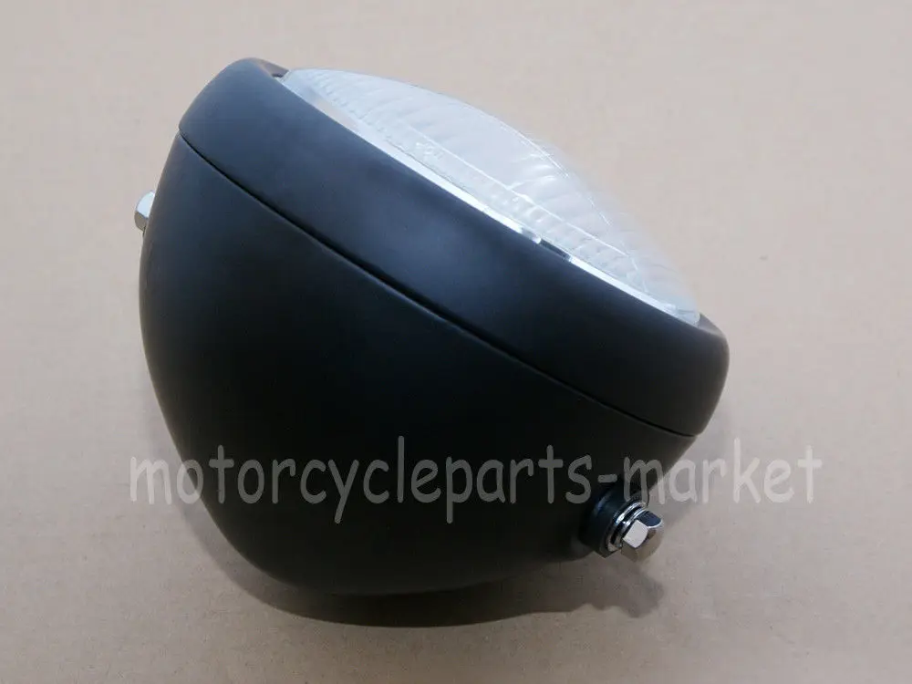 6 дюймовый черный фара мотоцикла Боковое крепление круглые фары с металлическим