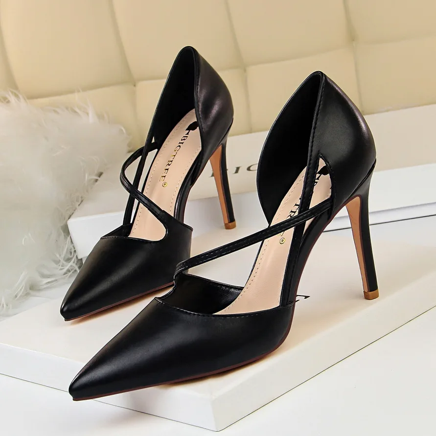 Туфли лодочки BIGTREE женские высокий каблук шпилька Простые Модные