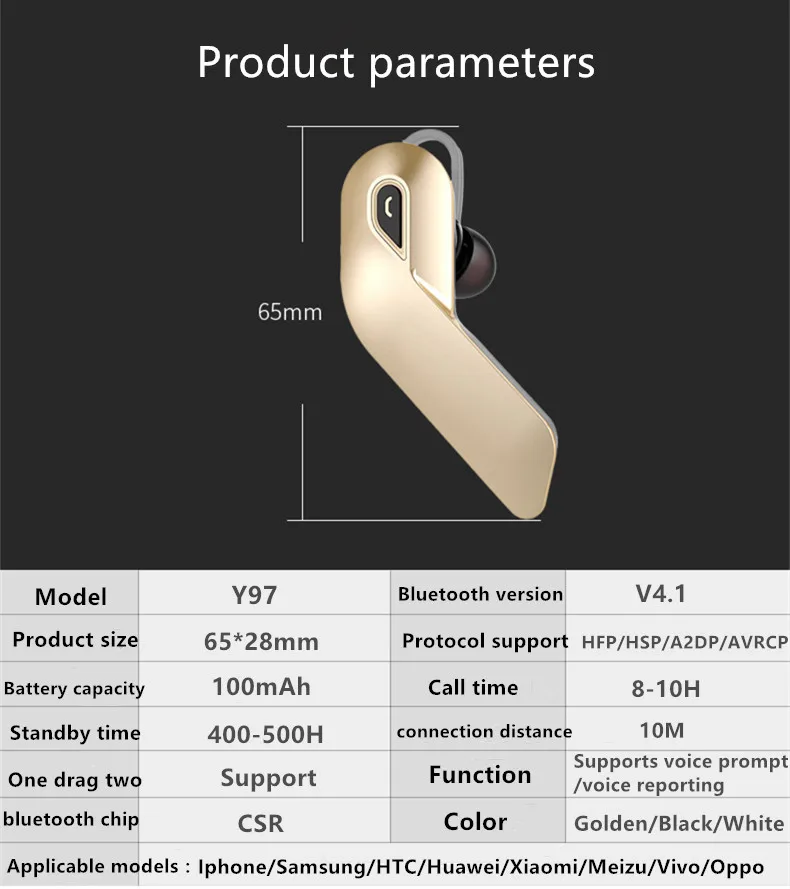 Наушники с Bluetooth последней модели громкой связи Auriculares беспроводные 4,1 наушники вкладыши для iPhone samsung Xiaomi huawei LG sony
