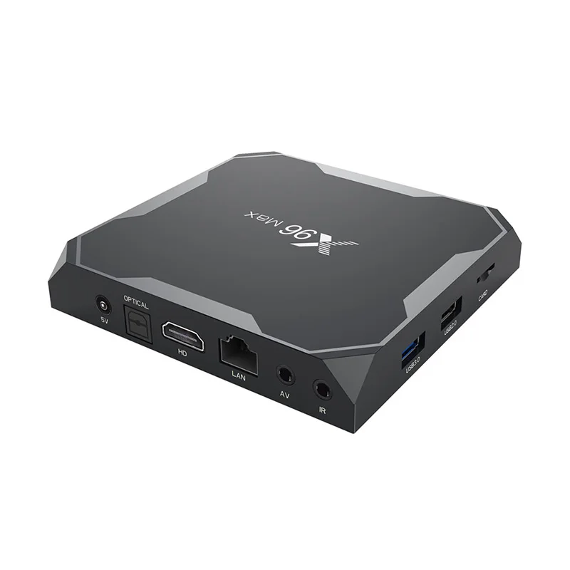 Android tv box X96 max smart tv box android 8,1 четырехъядерный процессор Amlogic S905X2 4 ГБ 32 ГБ 64 Гб 2,4G и 5 ГГц Wifi BT 1000M 4K ТВ-приставка
