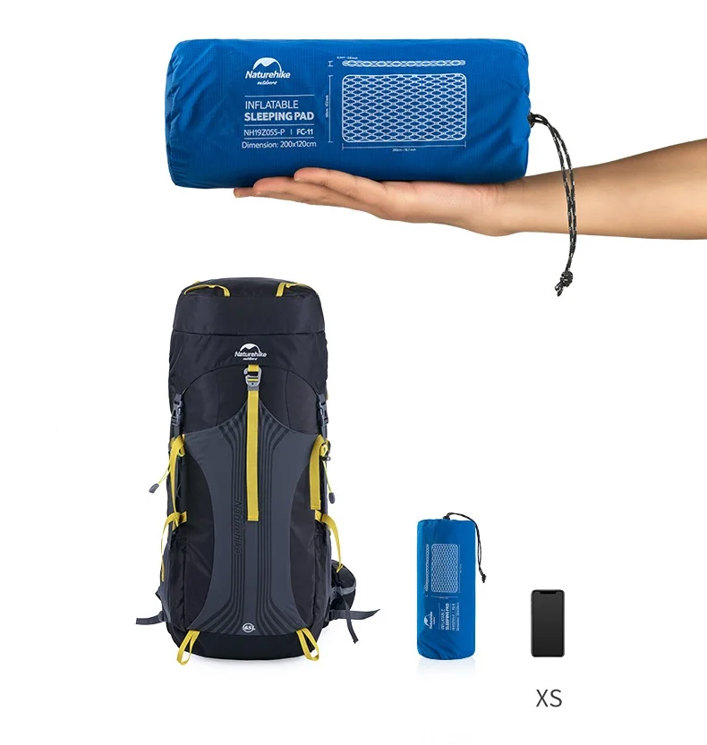 Naturehike открытый двойной 2 человек Туристический Коврик Надувной Матрас Сверхлегкий Палатка кровать спальный коврик с воздушным надувом мешок