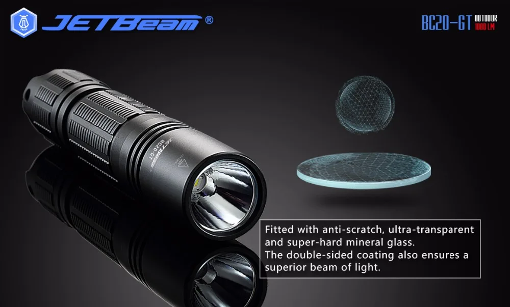 Jetbeam BC20-GT 1080 люменов Cree XP-L HI светодиодный маленький и портативный, со встроенным usb-портом наружный фонарик