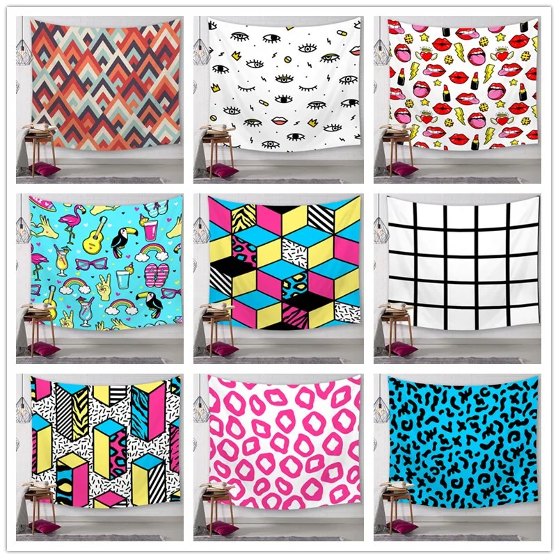 Геометрические узоры настенный гобелен индийская МАНДАЛА ГОБЕЛЕН Тай Чи хиппи в