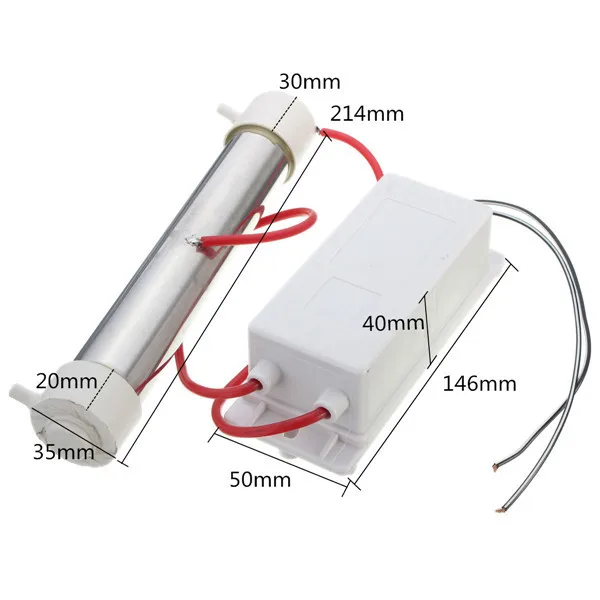 AC 110V 3g/hr озоновый генератор озоновая трубка DIY для воды завод очистители воздуха