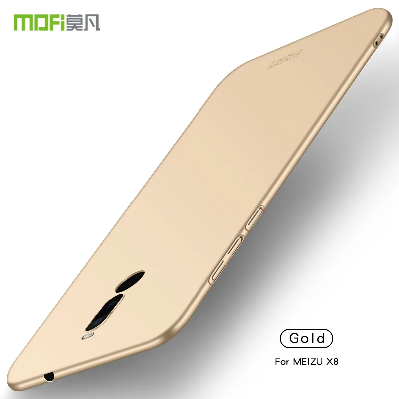 Золотой Чехол для Meizu X8, чехлы MOFI, жесткий чехол для Meizu X8, высокое качество, тонкий чехол для Meizu X8 6,15'' - Цвет: Золотой
