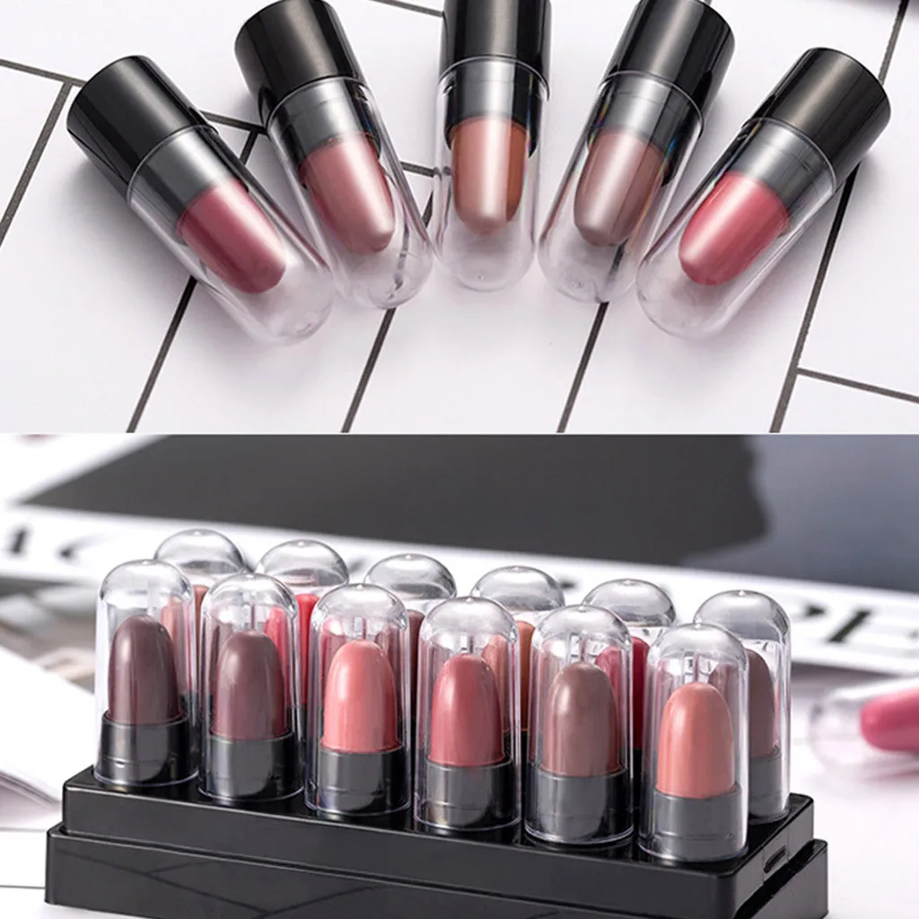 12 шт. набор помады стойкая матовая губная помада Maquillajes женская косметика Batom