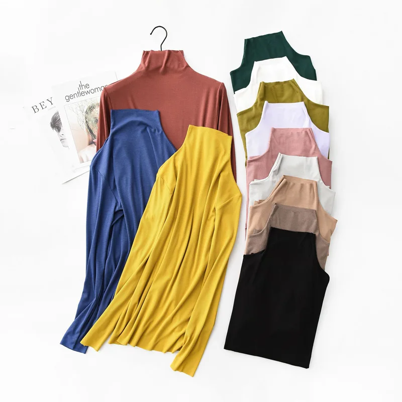 LERFEY с высоким плотно облегающим шею воротником Slim Fit Футболка спецодежды офисные