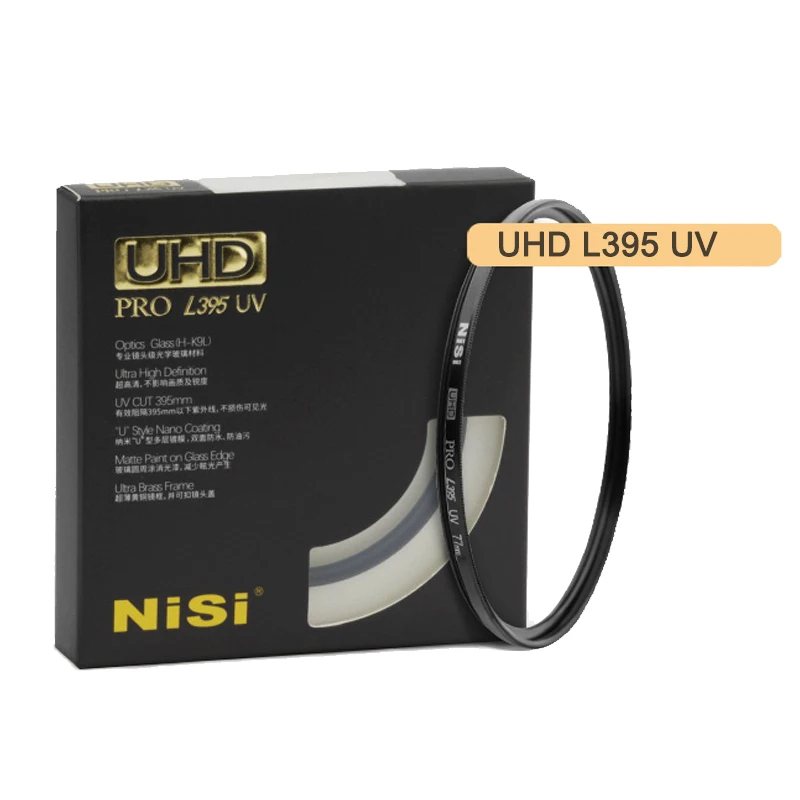 

Фильтр для объектива камеры NISI UHD L395 UV, фильтр для объектива камеры 39 40,5 49 52 58 60 62 67 72 77 82 95 мм для Canon Nikon Sony DSLR