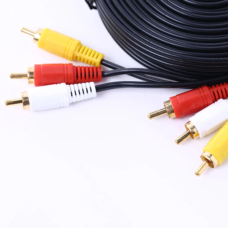 1 5 м/3 м/5 м/10 м 3 RCA a аудио видео кабель macho 3RCA A AV de alambre para DVD TV|Кабели VGA| |